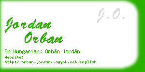jordan orban business card