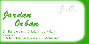 jordan orban business card